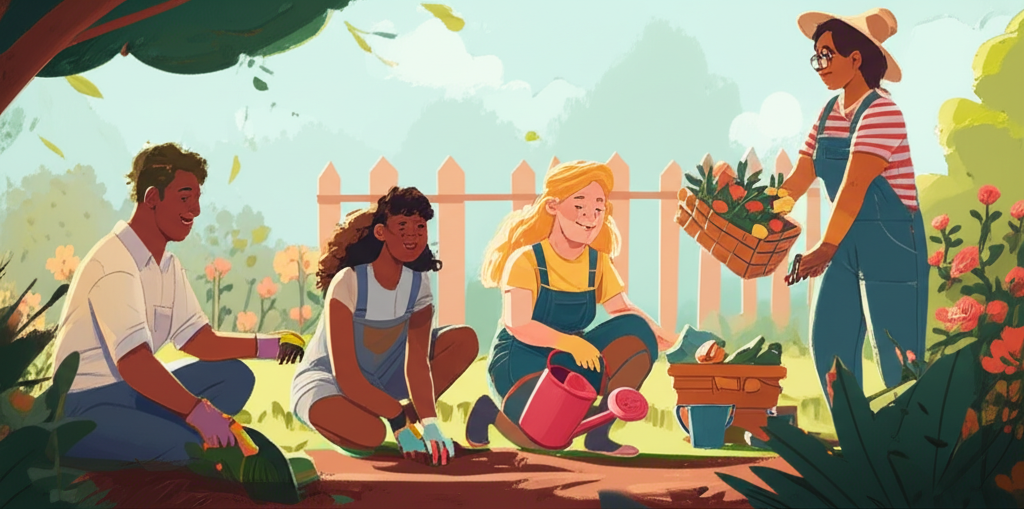 Our team working together